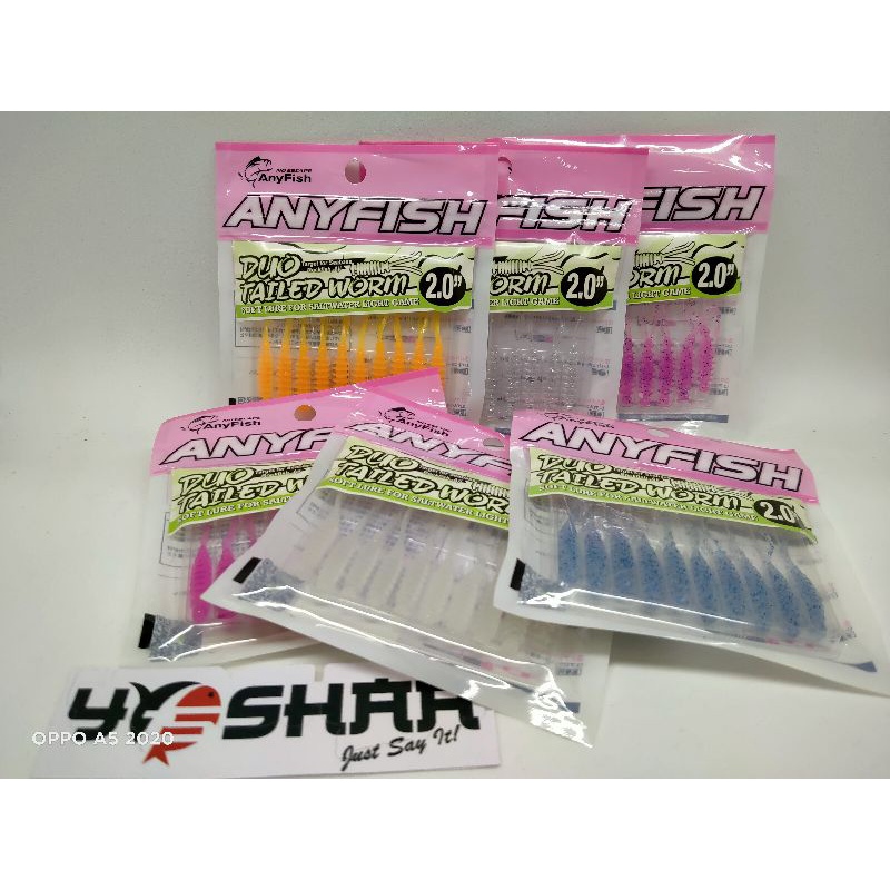 ANYFISH DUO TAILED WORM 2.0" AJING WORM