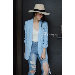 CREPE BLAZER" เสื้อสูทปกกล้วยหอมทรงสวย ดีไซน์สวยชิค ช่วงปลายเย็บแขนขยุ้มเก๋ๆ