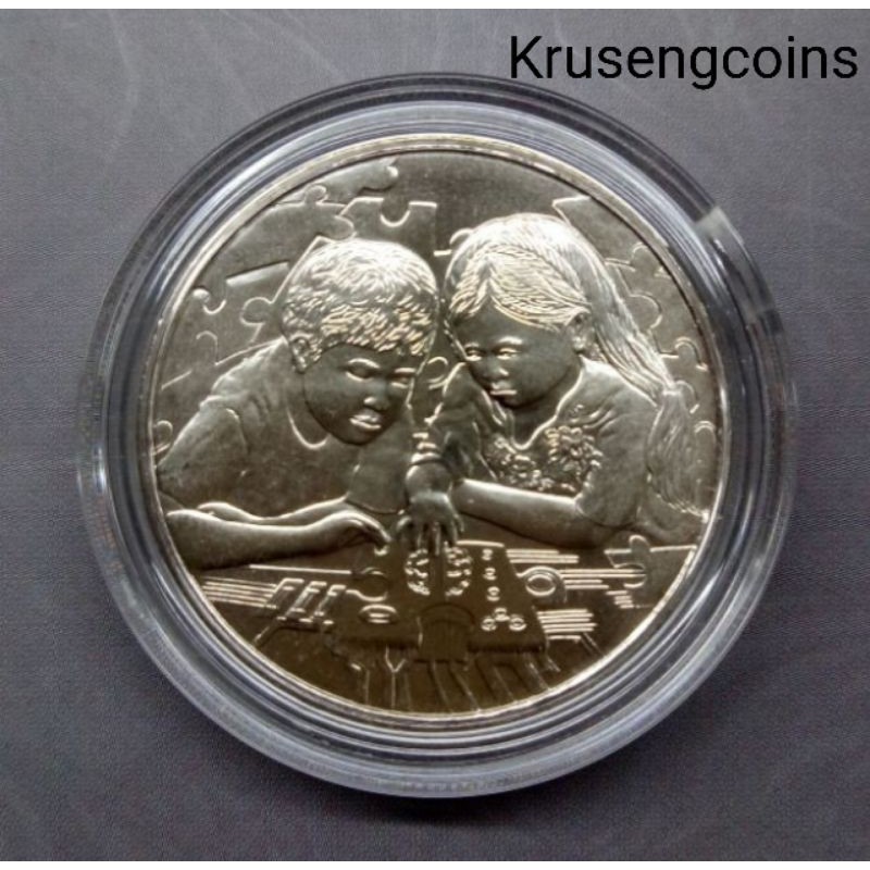เหรียญวันเด็กแห่งชาติ ปีพ.ศ.2563 เหรียญUNCไม่ผ่านใช้พร้อมบรรจุตลับอย่างดี