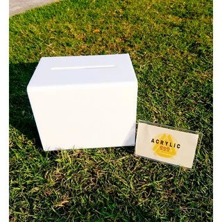 โปรแรง!!! TIP BOX สีขาวมี 3 แบบ กล่องอะคริลิค tipbox กล่อง tip box กล่องทำช่องใส่เงิน