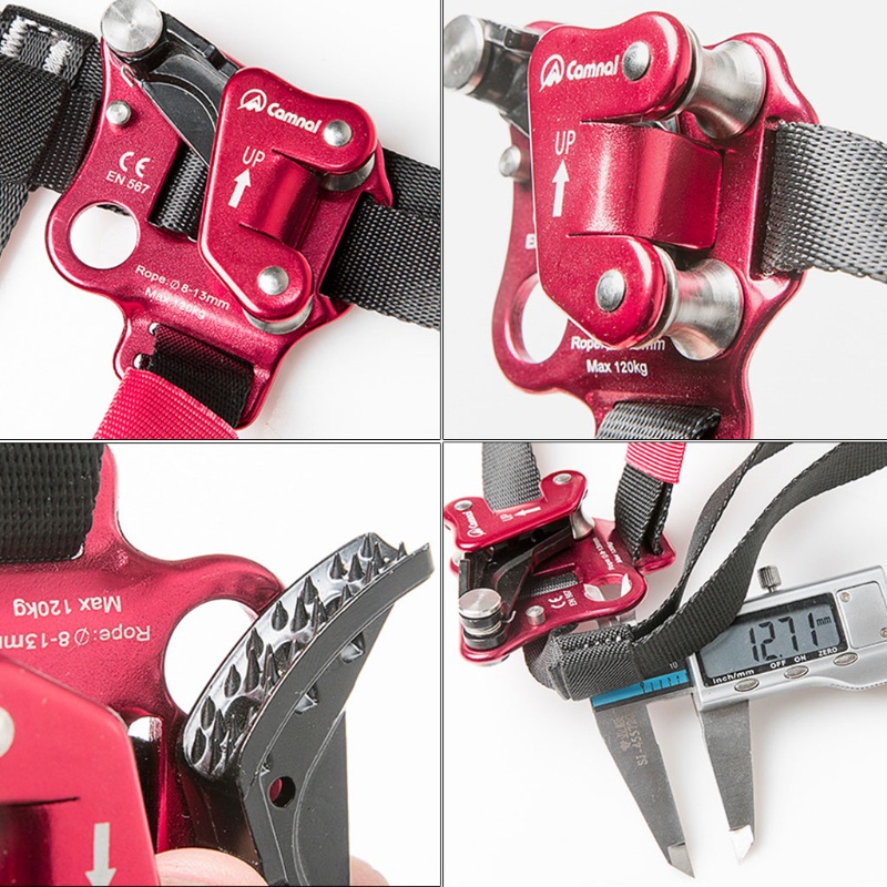 ทำงานเชือกความปลอดภัยOutdoor Safety Rock Climbing Foot Ascender Riser ...