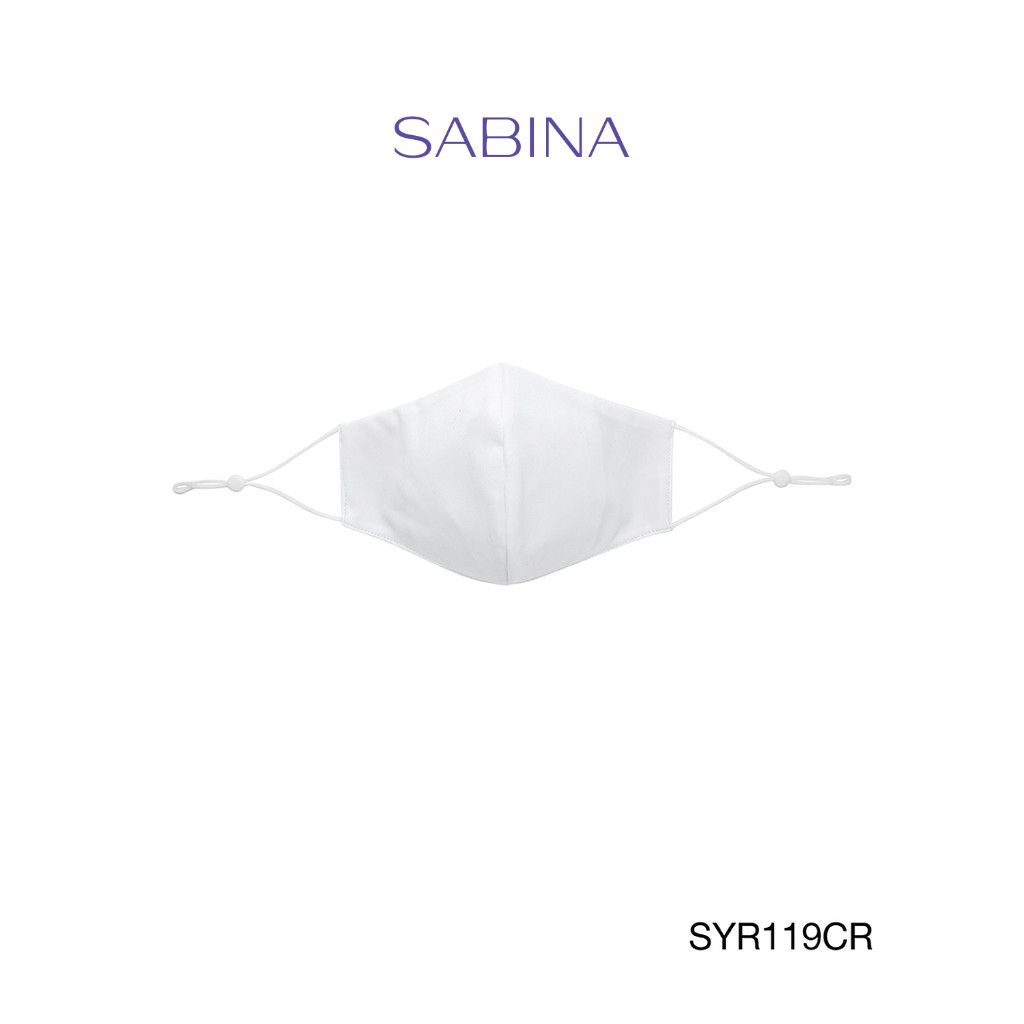Sabina หน้ากากอนามัย TRIPLE MASK LIGHT :  3 LAYER PROTECTION WITH MAGIC SILVER INNOVATION รหัส SYR119CR สีขาว