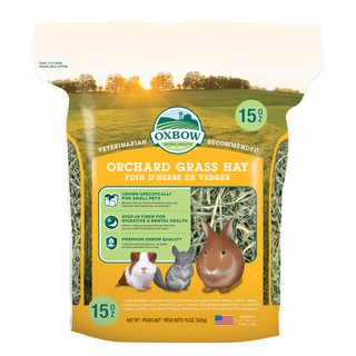 หญ้าออร์ชาร์ดพรีเมี่ยม-Oxbow ORCHARD GRASS  HAY 425 กรัม