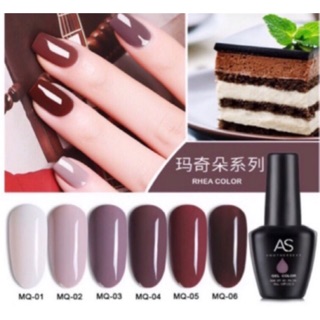 สีเจล As 15ml.โทนม่วง-น้ำตาล MQ 01-06สี