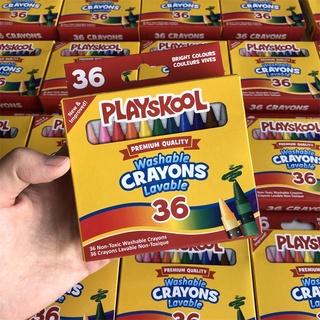 H005 Playskool สีเทียนปลอดสารพิษสำหรับเด็ก 36 สี washable crayons lavables