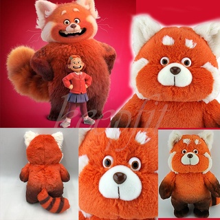 หมอนตุ๊กตานุ่ม รูปการ์ตูน Disney Pixar Turning Kawaii Bear แพนด้าน่ารัก สีแดง สําหรับเด็ก