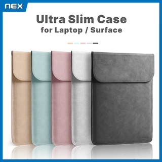 【พร้อมส่ง】กระเป๋าโน๊ตบุ๊ค เคสโน๊ตบุ๊ค เคสหนังใส่โน๊ตบุ๊ค Surface Pro Ultraslim Laptop Case12.5, 13.3, 15.4นิ้ว