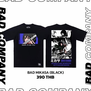 [LEEE]Badcompany.เสื้อยืดสกรีนลาย "Mikasa" titan คอกลม