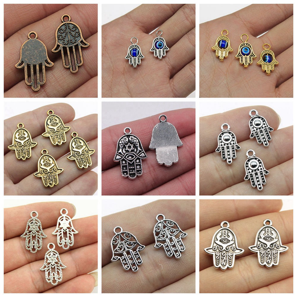 เครื่องราง รูปฝ่ามือ สําหรับทําเครื่องประดับ แฮนด์เมด Diy