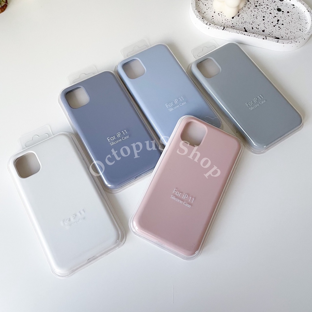 เคสซิลิโคนสีพื้น เคสสีล้วน เคสไม่มีโลโก้ เคสด้านในบุกำมะหยี่ ลบรอยปากกาได้ ***พร้อมส่ง***(สำหรับ 7-14promax)