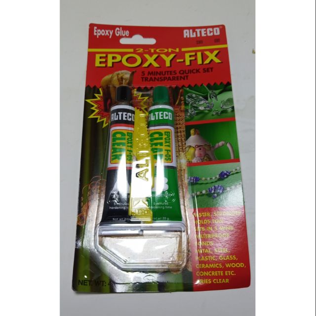 กาวซ่อมลำโพง 2ตันใส่ EPOXY-FIX  กาวABหลอดใหญ่  อีพ็อกซี่ Alteco แท้ แห้งเร็ว5นาที