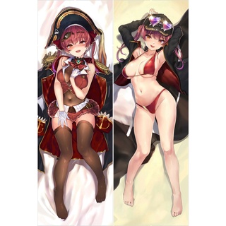 Ready Stock Anime Dakimakura Girl Sexy Body Pillow Case Vtuber Houshou Marine 150*50cm