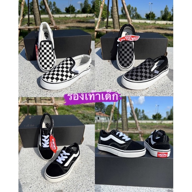 รองเท้าผ้าไบเด็ก มีใส่ผู้หญิงและผู้ชาย kids Vans 25…..35