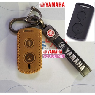 เคสกุญแจรีโมทรถจักรยานยนต์ แบบหนัง สําหรับ YAMAHA nvx155 QBIX AEROX JAUNS XMAX300 nmax 2021 2022