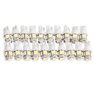 หลอดไฟท้ายรถยนต์สีขาว T 10 5050 5smd LED 20 ชิ้น