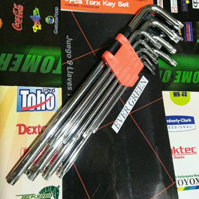 ชุดกุญแจ Super Long Star L 9 ชิ้น 9 ชิ้น กุญแจ Star L