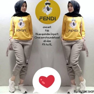 Fendi ชุดเสื้อเชิ้ต สไตล์มุสลิม โมเดิร์น สําหรับผู้หญิง 2021