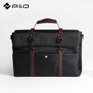 P&D Briefcase Men Water Resistant Business Male Crossbody Shoulder Laptop Bag Messenger Handbags