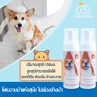 สำหรับสุนัข 🐶 ทิ้งโฟม โฟมอาบน้ำแห้ง แชมพูสุนัข แชมพูแห้งสุนัข 150ML  ฆ่าเชื้อ-กำจัดกลิ่น บำรุงขน ลูกสุนัสามารถเลียได้