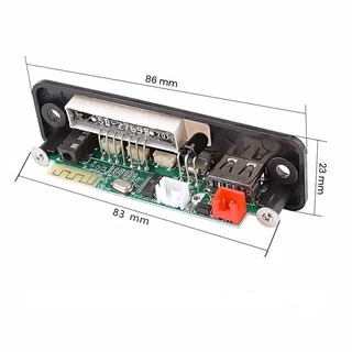 บอร์ดบลูทูธ เชื่อมต่อ 2 ตัวแบบไร้สาย ด้วยระบบ TWS (ไม่มีขยายในตัว) บอร์ดDIY 3.7V 5V บอร์ดถอดรหัส USB MP3 Lossless FM