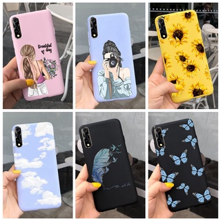 Vivo S1 2019 1907 1907_19 เคสโทรศัพท์ ลายดอกไม้ เด็กผู้หญิงสวย VivoS1 Y7S Z5 Z1x สีลูกกวาด ซิลิโคนนิ่ม TPU เคส