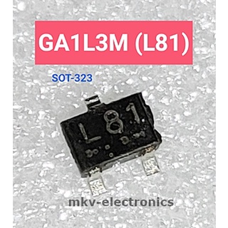 (5ตัว) GA1L3M , Marking L81 , Digital Transistor NPN 0.1A 50V SOT-323 (รหัสสินค้า M02909)