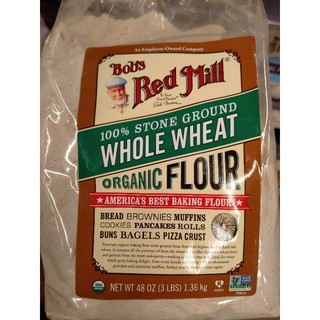 แป้งสาลีออแกนิค 100% STONE GROUND 1360 กรัม WHOLE WHEAT นำเข้าจาก USA