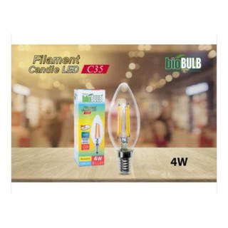 Biobulb หลอดไฟ LED Filament Candle 4 วัตต์ แสงวอร์มไวท์