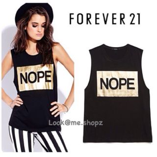 Forever21 : Black Nope Tee