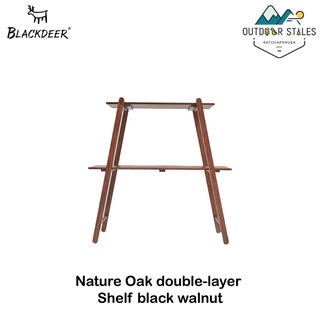 Blackdeer Nature Oak double-layer Shelf black walnut