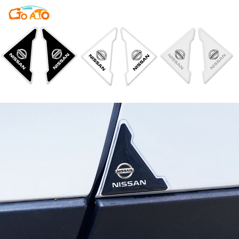 GTIOATO 2 ชิ้น กันรอยประตูรถยนต์ สติ๊กเกอร์ติดรถ สำหรับ Nissan Kicks March Almera Note JUKE