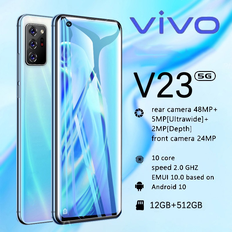 Vivo V23 โทรศัพท์มือถือ 12Gb รอม512Gb โทรศัพท์ 2022 ใหม่ล่าสุด  โทรศัพท์ราคาถูก 5G Smartphone สองซิม มือถือ Android - Coixlvv9Mc - Thaipick