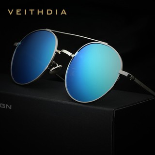 VEITHDIA แว่นกันแดดเลนส์ Polarized ทรงกลม HD สำหรับผู้ชายผู้หญิง 3617