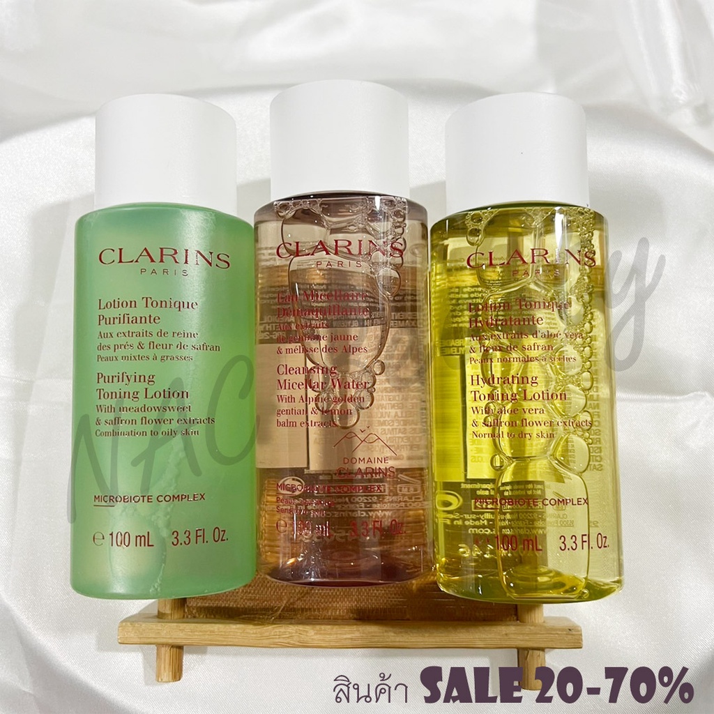 ป้ายไทย_ของแท้100%_Clarins Soothing Toning Lotion 100ml/ Hydrating Toning Lotion 100ml/ Purifying Toning Lotion 100ml