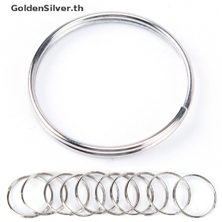 【GoldenSilver】พวงกุญแจห่วงนิกเกิล เหล็กชุบนิกเกิล 10 ชิ้น