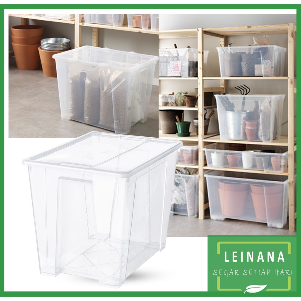 แซมล่า กล่องพร้อมฝา ฉบับที่ 65 ลิตร / กล่องเก็บของแบบใส 65 ลิตร