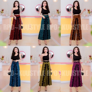 กางเกงเอวสูงเสริมปีกทบหน้า เอวใส่ยางสม้อคหลัง  เนื้อผ้าสปันลายไทยใส่ได้ตลอดกาล ใส่แล้วแลดูผอมดูเพรียวคะทรงนี้