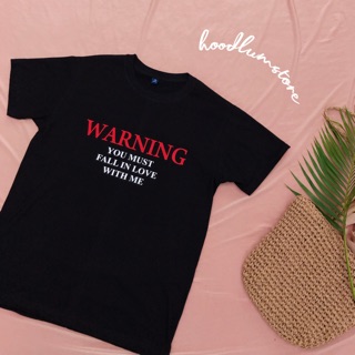 เสื้อยืด Warning เสื้อยืดผ้าคอตตอน