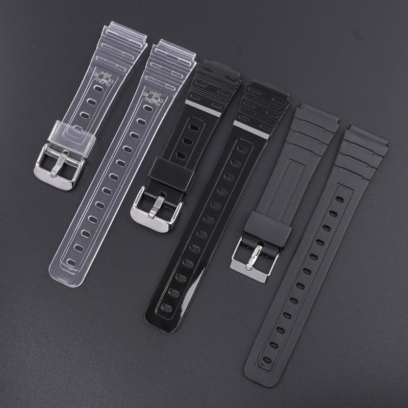 สายนาฬิกาข้อมือซิลิโคน สีดํา สําหรับ Casio F-91W F84 F105 108 A158 A168 AE-1200 1300