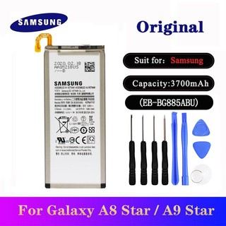 แบตเตอรี่ สำหรับ Samsung Galaxy A8 Star A9 Star SM-G885F G8850 G885Y (EB-BG885ABU) 3700mAh