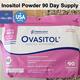 Inositol Powder 30 or 90 Day Supply - Ovasitol Theralogix อาหารเสริมสำหรับผู้หญิงที่มีภาวะ PCOS