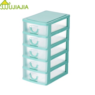 jujiajia PP 4/5 Layers Dust-Proof ลิ้นชักที่ถอดออกได้โปร่งใสกล่องเก็บของ Desktop