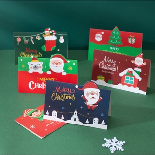 【Xmas】การ์ดอวยพร Merry Christmas พร้อมซองจดหมายสําหรับตกแต่งคริสมาสต์