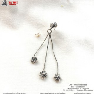 ต่างหูเงิน Long Cross Ch Silver925 ❗ ซื้อคู่ถูกกว่า e2