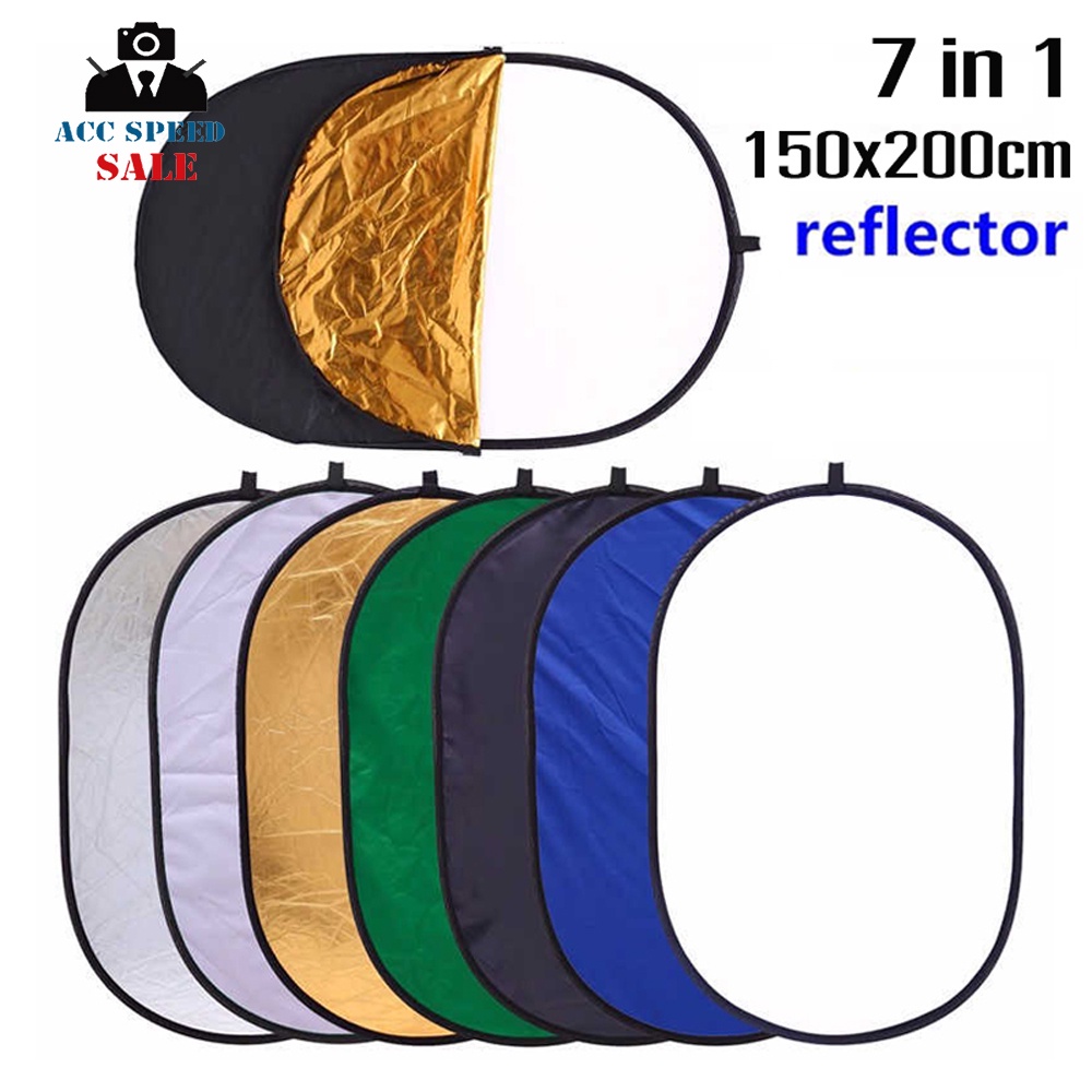 Reflector 150 x 200 CM 7in1 แผ่นสะท้อนแสง รีเฟล็ก Reflec ร่มทะลุ แผ่นกรองแสง รีเฟล็กซ์ Reflex Plate ( 1 ชุด มี 7 สี )
