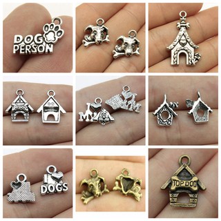 I Love Dogs Charms สําหรับทําเครื่องประดับแฮนด์เมด Diy