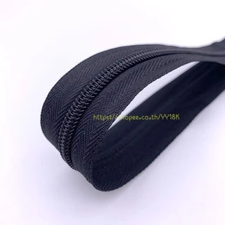เส้นซิปไนล่อน เบอร์5 สีดำ ยกม้วน 100,200 หลา
