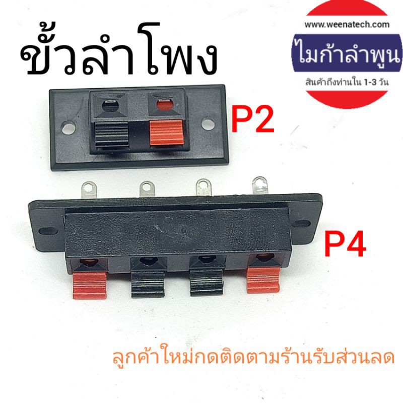 ขั้วเสียบสายลำโพงหลังตู้ แบบกดเสียบ หรือ เป็นขั้วไฟ DC อเนกประสงค์ได้ ลำโพง ส่งจากลำพูน