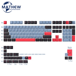 [พร้อมส่ง] ปุ่มกดคีย์บอร์ด Gmk 8008 Keycaps Pbt 134 ชิ้น สําหรับคีย์บอร์ด Mechanical 61 68 84 87 100 104 108 Rk Keychron