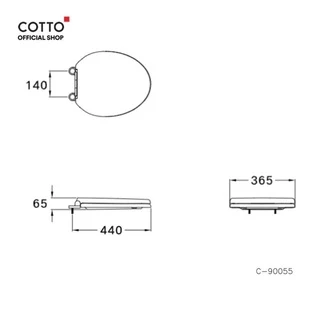 COTTO ฝารองนั่งโถสุขภัณฑ์ทรงกลม รุ่น C90055(HM) Soft Close